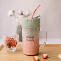 Professional Mini Juicer – Portable Blender & Smoothie Maker with Built-In Straw | Compact Fruit Extractor for Travel & Home Use